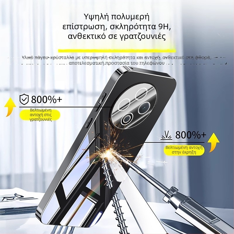Θήκη για κινητό VIVO με προστασία φακού, ηλεκτροπλατινωμένος καθρέφτης, υλικό PC, αντιολισθητική, ανθεκτική στη σκόνη, αντοχή σε πτώσεις