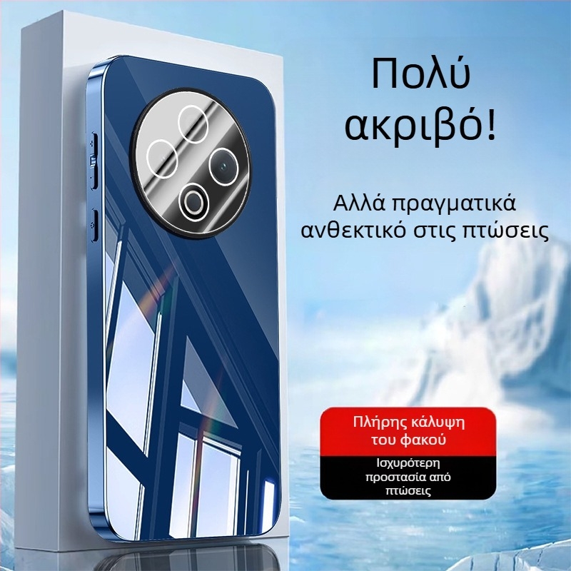 Θήκη για κινητό VIVO με προστασία φακού, ηλεκτροπλατινωμένος καθρέφτης, υλικό PC, αντιολισθητική, ανθεκτική στη σκόνη, αντοχή σε πτώσεις