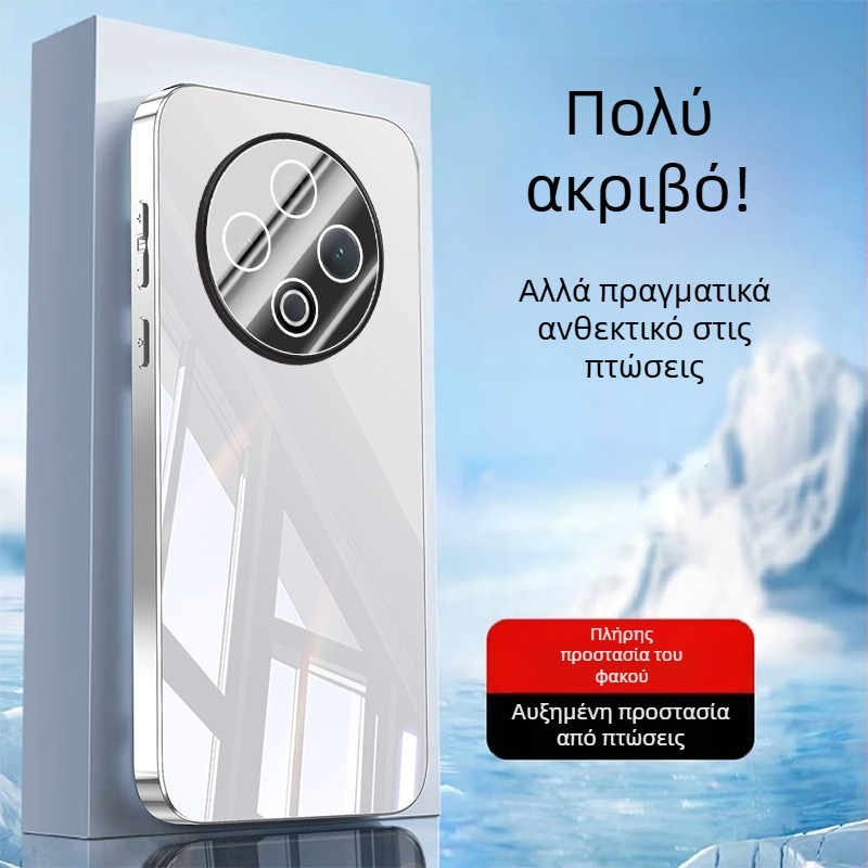 Θήκη για κινητό VIVO με προστασία φακού, ηλεκτροπλατινωμένος καθρέφτης, υλικό PC, αντιολισθητική, ανθεκτική στη σκόνη, αντοχή σε πτώσεις