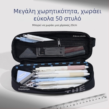 Διαφανής θήκη μολυβιών με σχέδιο διαστημικής κάψουλας, κατάλληλη για μαθητές, υλικό καμβά+PP, μάρκα Bdm, κορεατικό στυλ, συσκευασία Opp bag