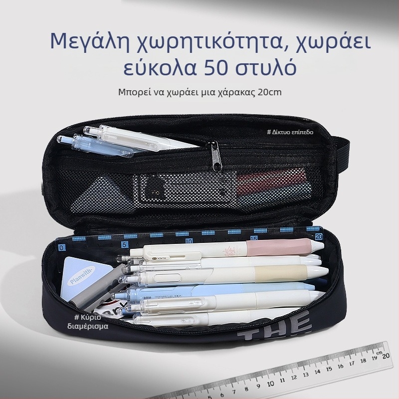 Διαφανής θήκη μολυβιών με σχέδιο διαστημικής κάψουλας, κατάλληλη για μαθητές, υλικό καμβά+PP, μάρκα Bdm, κορεατικό στυλ, συσκευασία Opp bag