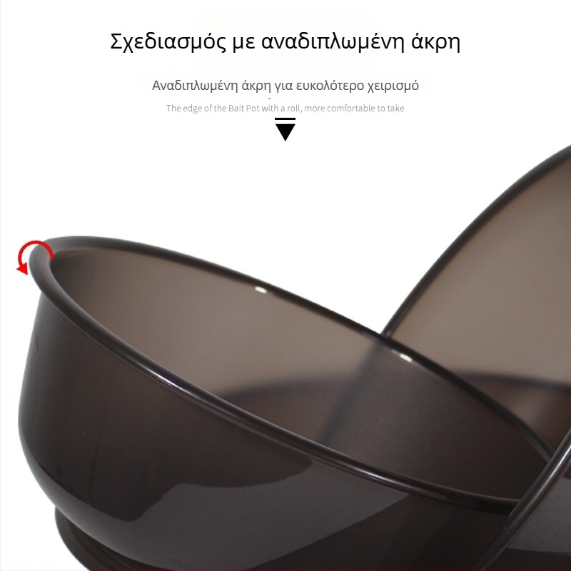 Σετ τριών δίστων δολώματος με παχύ και βαθύ σχεδιασμό, μη κολλητή επιφάνεια διανομής δολώματος για μεγάλες μαύρες περιοχές ψαρέματος
