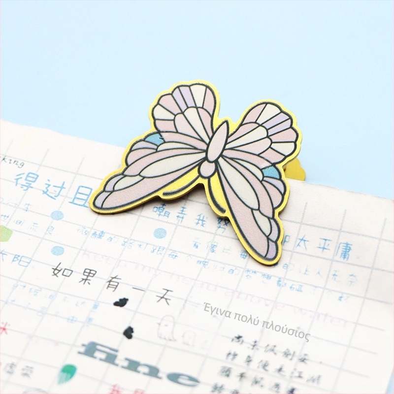 Πορτοφόλι με κλιπ πεταλούδας, μεταλλική κατασκευή, διπλής όψεως εκτύπωση, αποθήκευση γραφείου