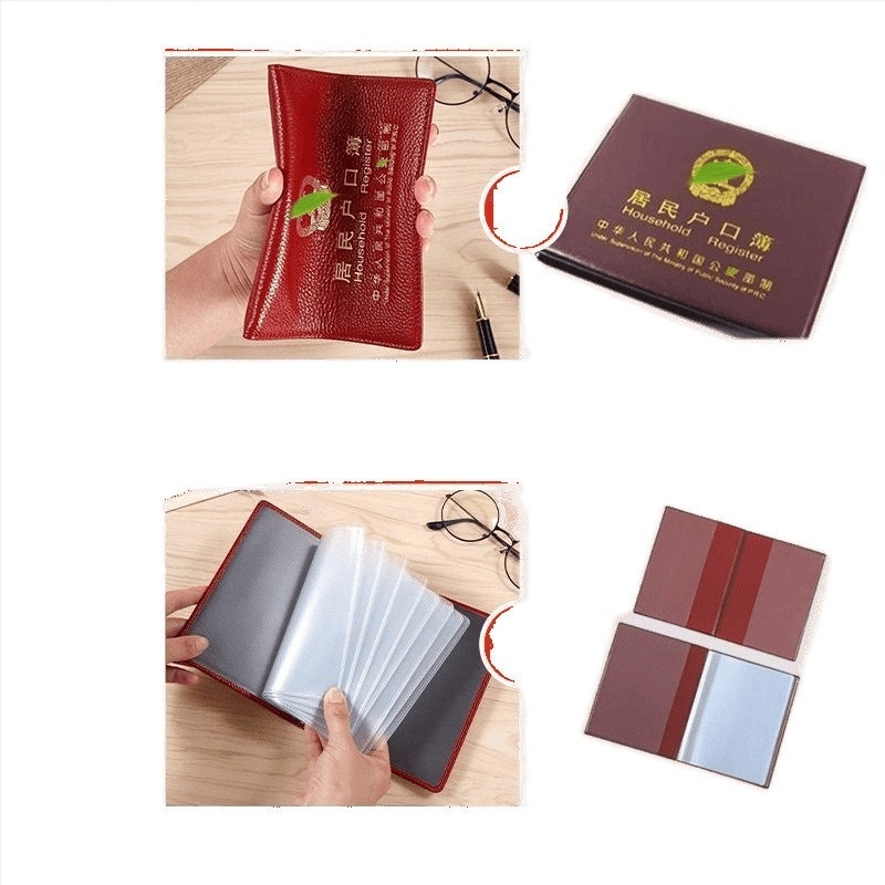Θήκη για διαβατήριο και έγγραφα, PVC υλικό, επένδυση PU, μονόχρωμο σχέδιο, unisex, Φθινόπωρο 2024