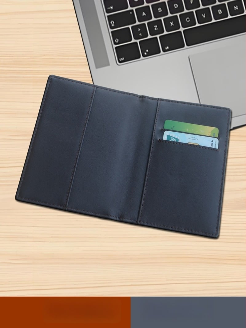 Θήκη για κάρτες και έγγραφα δικηγόρου από δέρμα πρώτου στρώματος, πολύ λεπτή, με θήκες για κάρτες