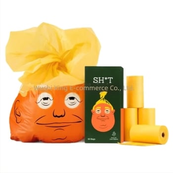 Τσάντες αποβλήτων κατοικίδιων με θέμα τον Πρόεδρο - τύπος ρολού, πλαστικό, κανονικό πάχος, 60 τεμάχια