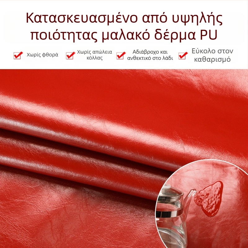 Ποδιά από PU δέρμα μέχρι το γόνατο, χωρίς μανίκια, αδιάβροχη για κουζίνα, καντίνα, πλύσιμο πιάτων και καταστήματα κατοικίδιων