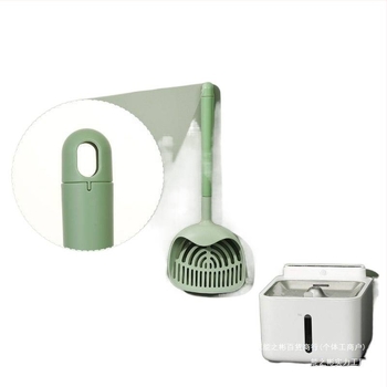 Κουτάλι άμμου γάτας με μακριά λαβή — πλαστικό, ιδιωτικής ετικέτας