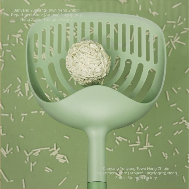 Κουτάλι άμμου γάτας με μακριά λαβή — πλαστικό, ιδιωτικής ετικέτας