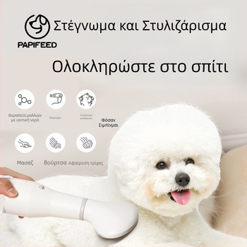 Συσκευή περιποίησης γούνας κατοικίδιων – στέγνωμα και βούρτσισμα σε ένα για σκύλους και γάτες, κάτω από 1000W, 220V, οικιακή χρήση