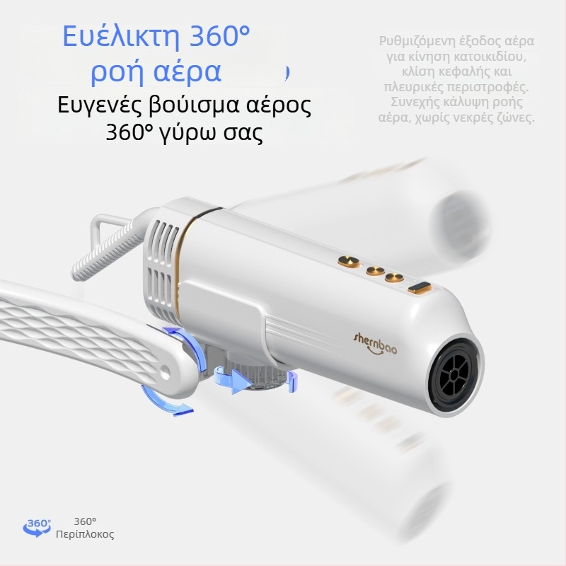 Σύστημα περιποίησης κατοικίδιων All-in-One για σκύλους και γάτες, κρεμαστό γύρω από τον λαιμό, αθόρυβος υψηλής ταχύτητας στεγνωτήρας και απομάκρυνσης τριχών — Nd-01, 1000–1199W, 220V, AC μοτέρ, προστασία από υπερθέρμανση