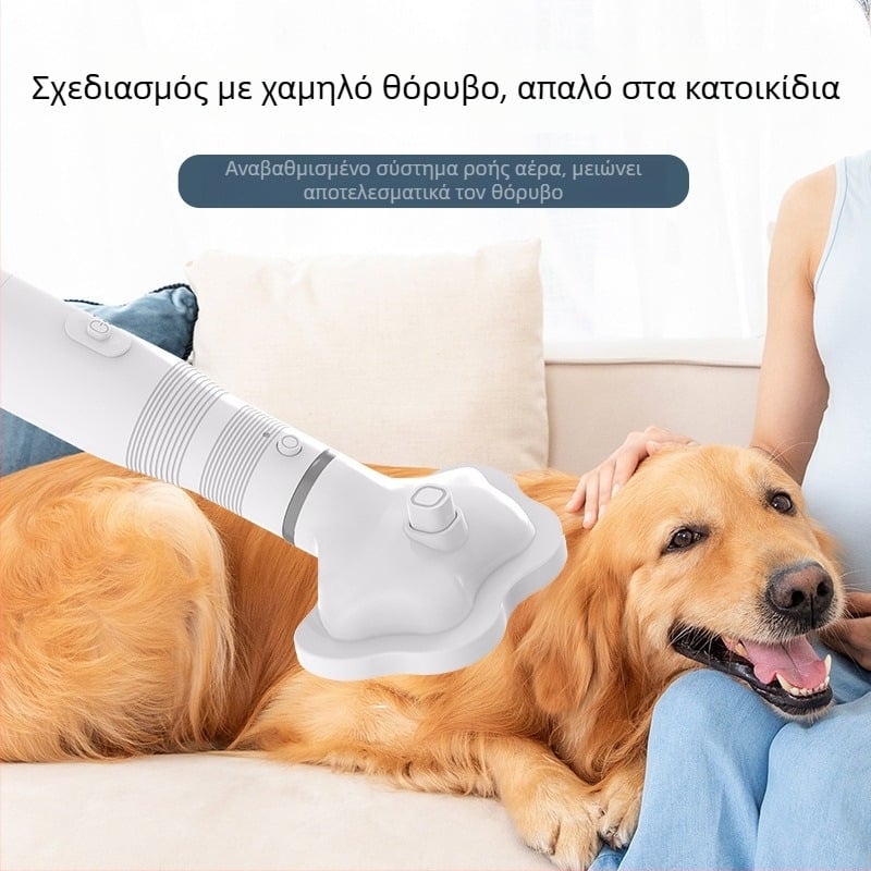 Συσκευή στεγνώματος τριχώματος κατοικίδιων και εργαλείο περιποίησης, τύπος Boom, 2000W+, Προστασία από υπερθέρμανση, Καθολική συμβατότητα