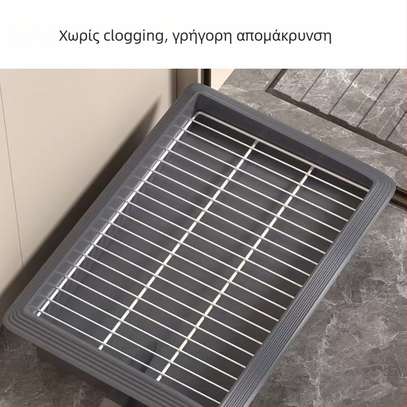 Τουαλέτα για σκύλους με ανυψωμένο δίσκο ούρων και δυνατότητα πλυσίματος μέσω άμεσης αποχέτευσης, πλαστικό