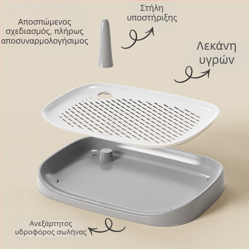 Moe Fun ενσωματωμένη τουαλέτα σκύλου – δυνατότητα ξεπλύματος, επίπεδης σχεδίασης, εύκολος καθαρισμός, πλαστικό