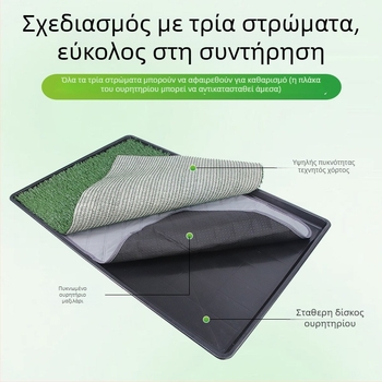 Μάτ τουαλέτας σκύλου – Πλενόμενος, Επιφάνεια από Υψηλής Πυκνότητας Τεχνητό Γρασίδι, Πλαστική Βάση