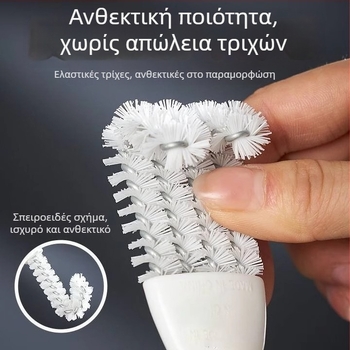 Πολυλειτουργική βούρτσα καθαρισμού για κλουβιά πουλιών, σχάρες μπάρμπεκιου, γωνίες, νεροχύτη και φούρνο — Υλικό PP, κυκλοφόρησε το 2024