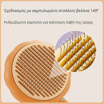 Χτένα κατοικίδιων για γάτες και σκύλους — χτένα με βελόνες, αφαίρεση τριχών, σχέδιο ηλίανθος (Μάρκα: Ferret Fragrance)