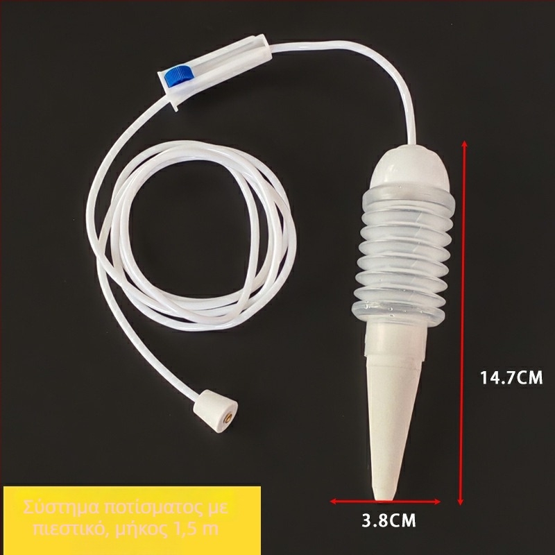 Συσκευή άρδευσης με σταγόνα για οικιακή κηπουρική με αυτόματο πότισμα.