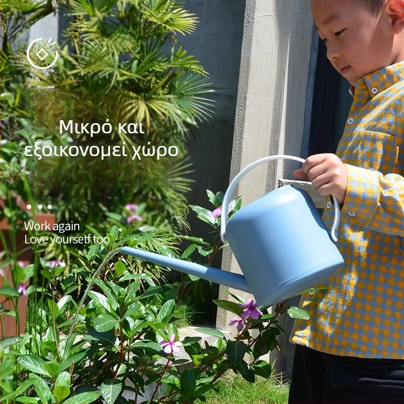 Πλαστικό δοχείο ποτίσματος με μακρύ στόμιο, τύπος κανάκι/ποτιστικό με κεφαλή ντους, σκανδιναβικού στυλ, για οικιακή κηπουρική, μάρκα Presbyopic Farmers