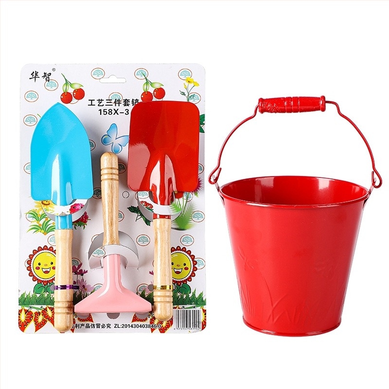 Τριμελής σετ παιδικών εργαλείων κηπουρικής από ανοξείδωτο ατσάλι, Meow Ear, για υπαίθριο παιχνίδι