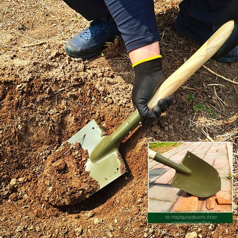 Φτυάρι από χάλυβα μανγκανίου για εξωτερική χρήση, πολυλειτουργικό φτυάρι κηπουρικής για φύτευση λουλουδιών και λαχανικών, εργαλείο κήπου, μάρκα Lightning Frog