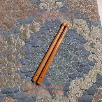 Ράβδοι για τύμπανο μέσης, ζεύγος – ξύλο jujube (jujube wood), μοντέλο 2, ασημί φινίρισμα, χρυσά επικάλυψη, σετ 2