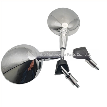 Jinbo Despa στρογγυλός καθρέφτης οπισθοπορείας μοτοσικλέτας για Vespa LXV/Sprint 150 και GTS 300 — πλαστικό περίβλημα, στήριξη με βίδες M8