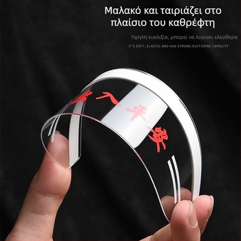 Αντιβροχική ασπίδα καθρέπτη οπισθοπορείας – PVC, αυτοκόλλητη τοποθέτηση, γενική συμβατότητα, αυτόματο κιβώτιο ταχυτήτων, 2 τεμάχια