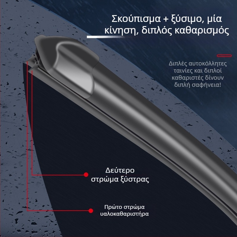 Boneless Wiper για Dongfeng Jingyi X3 SUV, μοντέλο 2016 – To Le Tu, διπλού στρώματος καουτσούκ