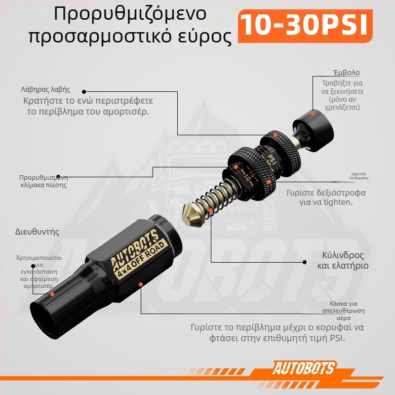 AUTOBOTS βαλβίδα χωρίς κάμερα για ελαστικά – σώμα από χαλκό, βιδωτή εγκατάσταση, κοινός πυρήνας βαλβίδας