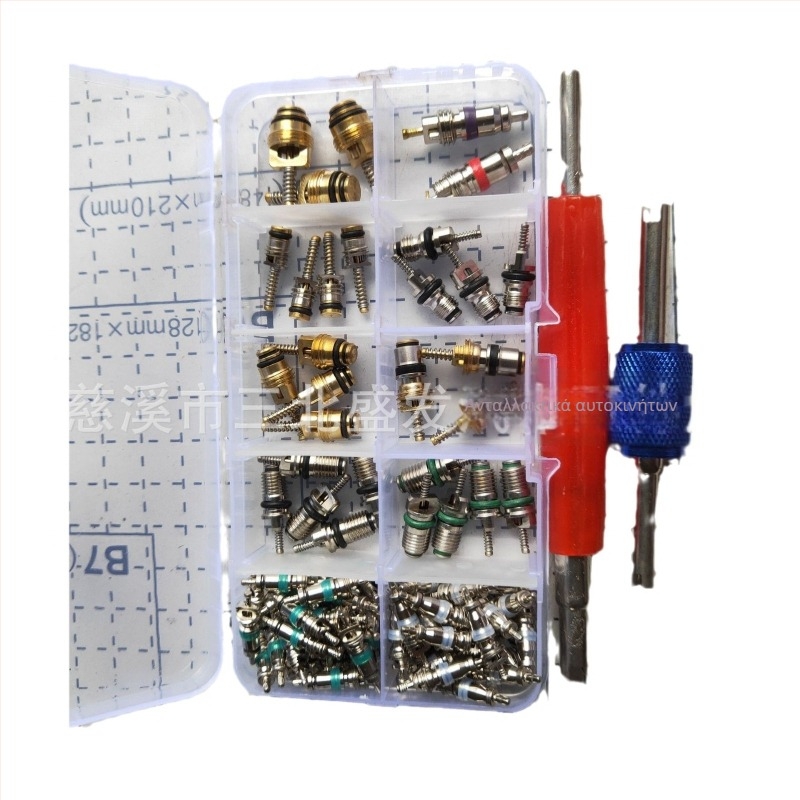 134A Σετ βαλβίδων κλιματισμού, 102 τεμάχια, με καουτσούκ, κοινή κοιλότητα, κατάλληλο για οικιακό αυτοκίνητο