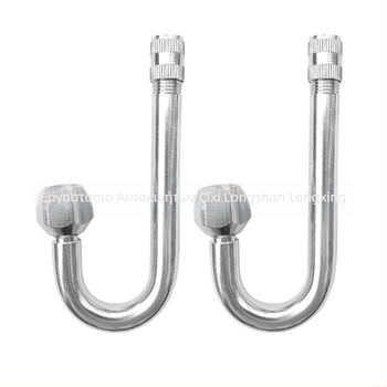 Βαλβίδα χωρίς σωληνάκι με γωνιακό εξάρτημα επέκτασης, ορειχάλκινο σώμα, στεγανοποίηση με βίδα, κατάλληλη για αυτοκίνητα, λεωφορεία, φορτηγά, μοτοσικλέτες και ποδήλατα