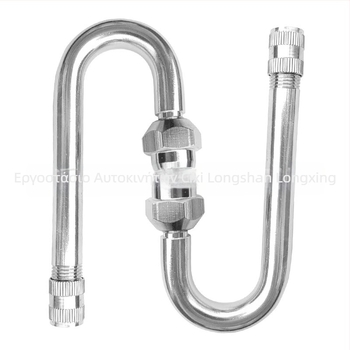 Βαλβίδα χωρίς σωληνάκι με γωνιακό εξάρτημα επέκτασης, ορειχάλκινο σώμα, στεγανοποίηση με βίδα, κατάλληλη για αυτοκίνητα, λεωφορεία, φορτηγά, μοτοσικλέτες και ποδήλατα