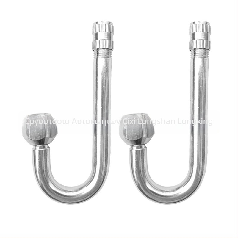 Βαλβίδα χωρίς σωληνάκι με γωνιακό εξάρτημα επέκτασης, ορειχάλκινο σώμα, στεγανοποίηση με βίδα, κατάλληλη για αυτοκίνητα, λεωφορεία, φορτηγά, μοτοσικλέτες και ποδήλατα