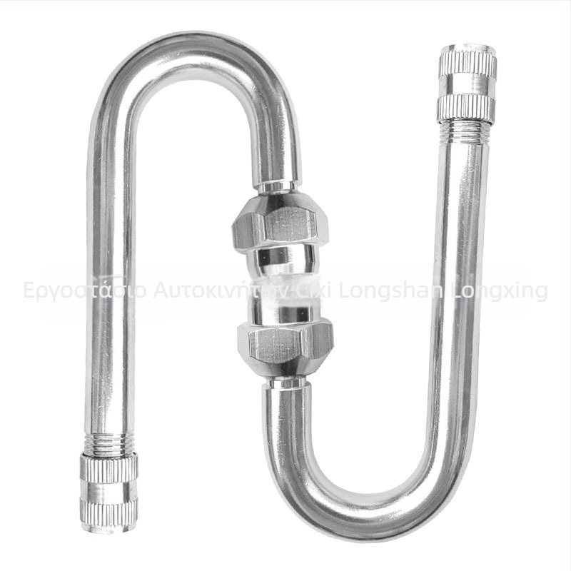 Βαλβίδα χωρίς σωληνάκι με γωνιακό εξάρτημα επέκτασης, ορειχάλκινο σώμα, στεγανοποίηση με βίδα, κατάλληλη για αυτοκίνητα, λεωφορεία, φορτηγά, μοτοσικλέτες και ποδήλατα