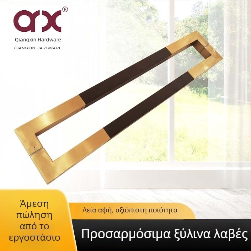 Λαβή πόρτας από γυαλί – ανοξείδωτο ατσάλι; μοντέλο Q-3025; κρυφή εγκατάσταση; τοποθέτηση στο κέντρο της πόρτας; Νέο κινεζικό στυλ
