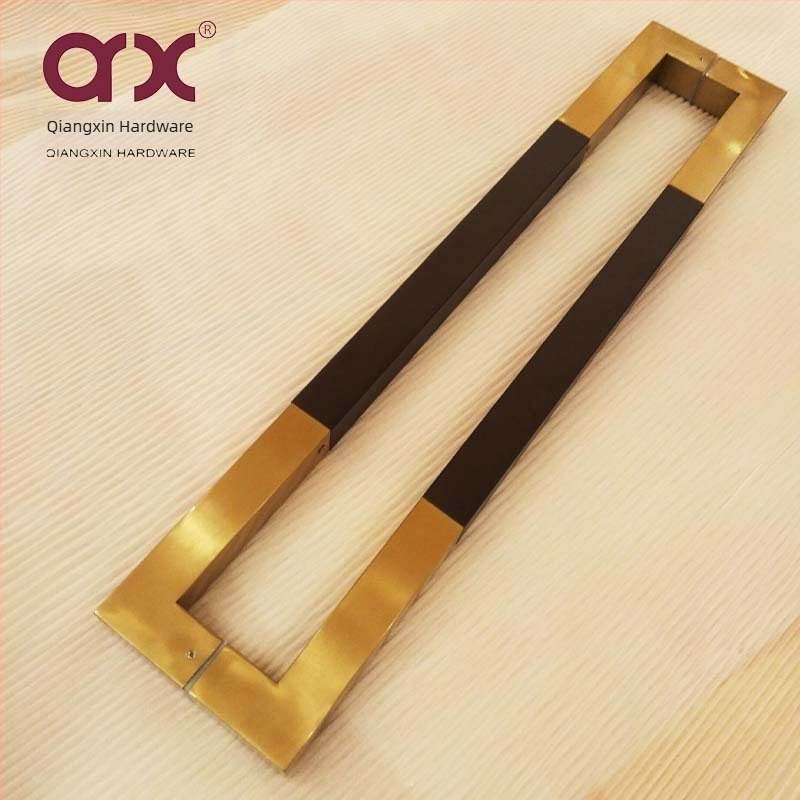 Λαβή πόρτας από γυαλί – ανοξείδωτο ατσάλι; μοντέλο Q-3025; κρυφή εγκατάσταση; τοποθέτηση στο κέντρο της πόρτας; Νέο κινεζικό στυλ