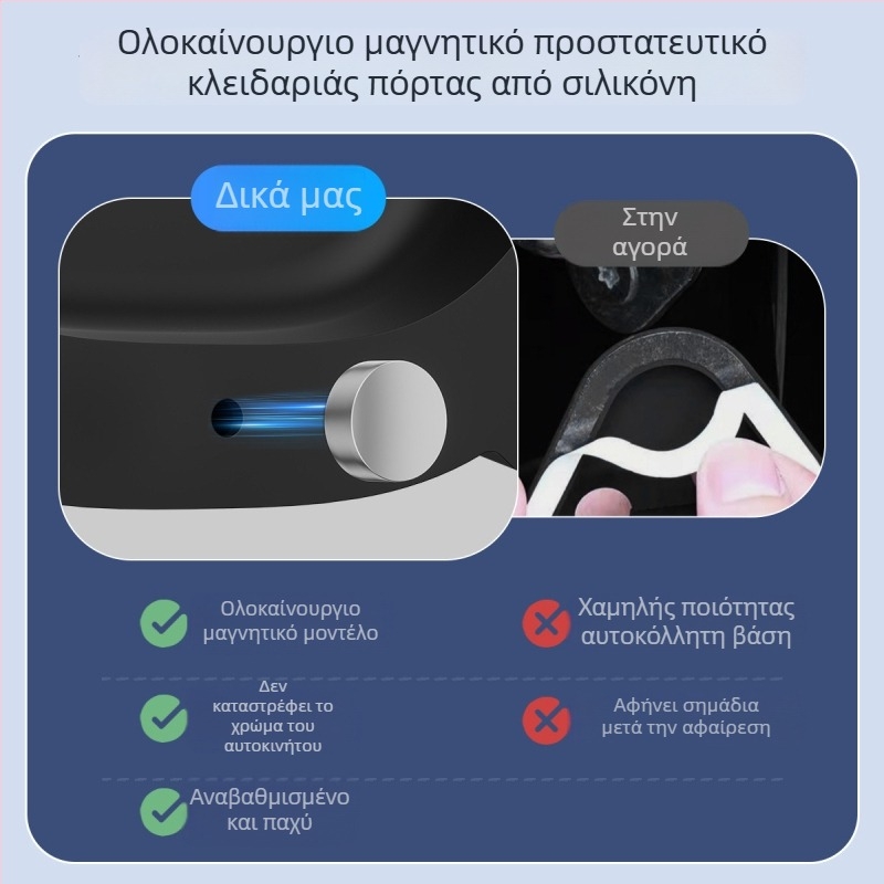 Σιλικονούχα προστασία κλειδαριάς πόρτας Lexus με απορροφητή κραδασμών και λωρίδα προστασίας από κρούσεις, συμβατή με όλα τα μοντέλα