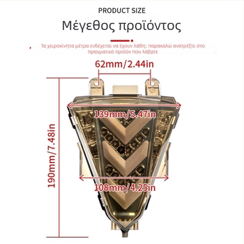 Φανάρι πίσω μοτοσυκλέτας Yamaha YZF R15 (2014–2016), LED, 12V, 10W, απαλό φως