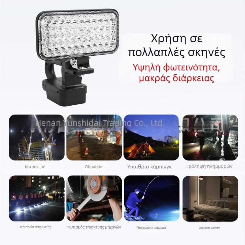 Φορητό φωτιστικό εργασίας με μπαταρία λιθίου, έκτακτης ανάγκης και φωτισμό κατασκήνωσης, σε διάφορα μεγέθη