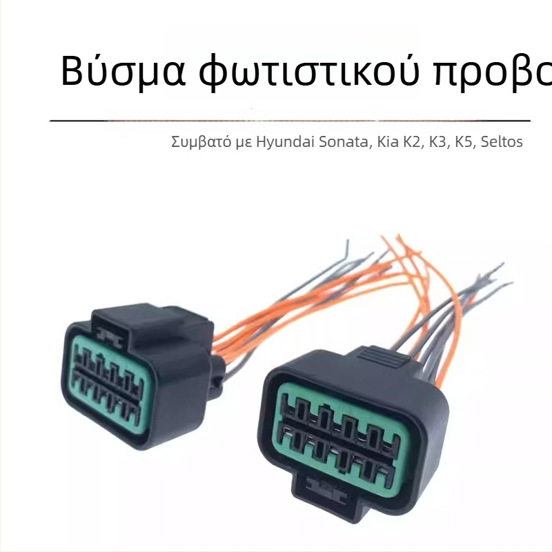 Κονέκτορας προβολέα αυτοκινήτου DJ7103A-2.2-11/21 • Μεταλλικός μονωτήρας • 10 ακίδες • Για αυτοκίνητα και μοτοσυκλέτες
