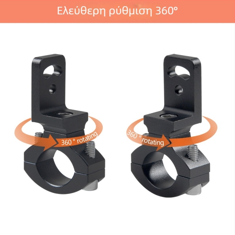 Bosmaa TG82 κλιπ LED προβολέα μοτοσικλέτας από αλουμίνιο, συμβατό με ποδήλατα, ηλεκτρικά ποδήλατα και μοτοσικλέτες, διάμετρο σωλήνα 20–26 mm, εγκατάσταση και ρύθμιση προβολέα