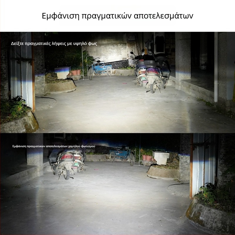 Μοτοσικλετιστικό LED προβολέας με διπλό φακό H4 • Κέλυφος από κράμα αλουμινίου υψηλής ποιότητας • 12-24 V • IP68 • 12000 lm • 25-35 W