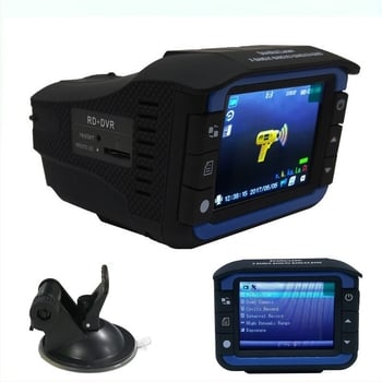 VG3 dash cam και radar detector τοποθετούμενο στο όχημα, πεδίο θέασης 140°, κυκλική αποθήκευση βίντεο, μεταφορά δεδομένων USB, τοποθέτηση στο εμπρός παρμπρίζ