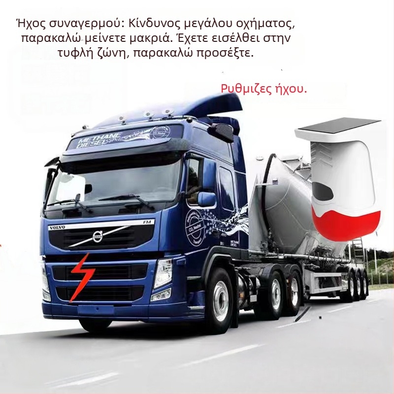 Rx-058y Ηλιακό φως προειδοποίησης για όπισθεν – προειδοποίηση νεκρού σημείου για εκσκαφείς, φορτηγά και ανυψωτικά οχήματα (20V, 3.6A, 600)