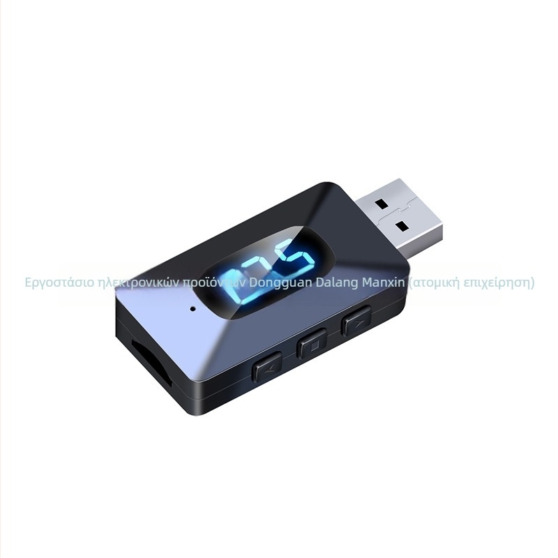 Αυτοκινητικός δέκτης Bluetooth 5.4 και Audio Adapter MF Μεταδότης — USB διεπαφή, Plug‑and‑Play, εμβέλεια 10 m, 100 Mbps