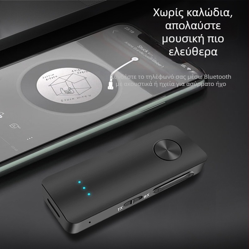 Αυτοκινητικό ασύρματο δέκτη Bluetooth και μεταδότης – 3,5 mm AUX, Bluetooth 5.3, εμβέλεια 10 μ., 100 Mbps, μεταδότης ενός προς δύο