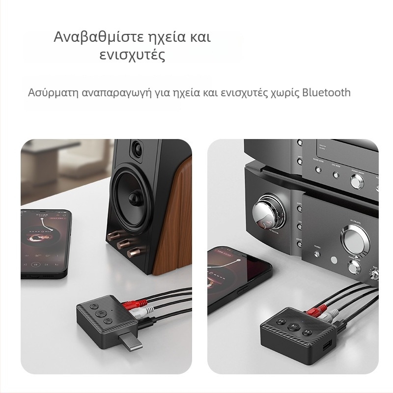 Αυτοκινητικός δέκτης Bluetooth για μουσική – Hands-free κλήσεις, Bluetooth 5.4, Αναπαραγωγή μουσικής μέσω USB, Plug-and-Play, Εξωτερική τροφοδοσία, Εμβέλεια 5 m