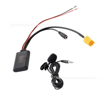 Xinkaibo ασύρματο μικρόφωνο αυτοκινήτου Bluetooth με AUX, 12V, μήκος καλωδίου 23, για Fiat 6-pin ραδιόφωνο, Bluetooth 5.0