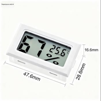 FY-11 / FY-12 Ενσωματωμένος ψηφιακός μετρητής θερμοκρασίας και υγρασίας, υψηλή ακρίβεια, εύρος -50 έως 70 °C, 0,1% RH